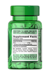 Puritan's Pride Boron 3 mg supplement bottle with label showing dosage and ingredients for bone health.